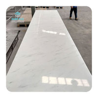 Dalle de surface solide en acrylique résistante à la chaleur au design moderne et élégant pour comptoirs de cuisine, salle à manger et salle de bain, et crédences.