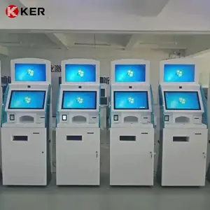 Hükümet banka İşlevli self servis A4/B5 yazıcı lcd dokunmatik ekran dijital tabela kendini baskı kiosk