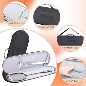 Siyoucase Eva fabricant nouveauté noir raquette de Badminton étui rigide pour 2 <span class=keywords><strong>Yonex</strong></span> étui à outils à fermeture éclair personnalisé pour raquette de <span class=keywords><strong>Tennis</strong></span> - Product Image 5