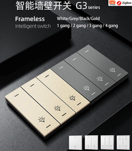 Tuya zigbee wifi <span class=keywords><strong>1</strong></span>/2/3/4 แก๊ง<span class=keywords><strong>ท</strong></span>อง/ดํา/ขาว/เทาติดผนัง wifi <span class=keywords><strong>ส</strong></span>วิตช์ไฟอัจฉริยะ - Product Image 2