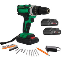 Perceuse sans fil mini 21V 50Nm à moteur à balais, batterie lithium, vitesse variable industrielle, mandrin réversible 10mm pour le travail du bois domestique OEM