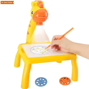 Jumon yazma masa projektör sanat çizim masası oyuncak çocuklar için boyama kurulu kroki projektör çizmek işık çizim kurulu