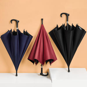 Paraguas Vintage Personalizado con Mango de Cabeza de Pato, Recto, Largo, Resistente al Viento, Semiautomático, Color Puro, Accesorio de Lujo - Product Image 5