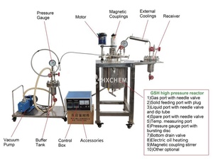 Réacteur de polycondensation et d'estérification industriel bibo 10L, cuve de réaction, moteur en acier inoxydable SS304/316 - Product Image 3