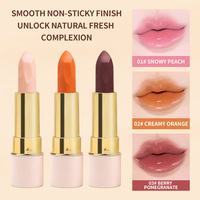 Pelembab Bibir Vegan Grosir, Perawatan Anti Kering Pecah-Pecah, Tahan Lama, Berubah Warna Sesuai Suhu, Lip Balm Lipstik