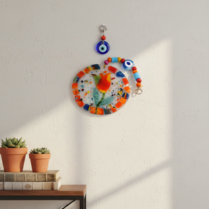 Decoración de pared de ojos malvados de cristal de 12x22 cm Acento de pared único y llamativo - Product Image 3