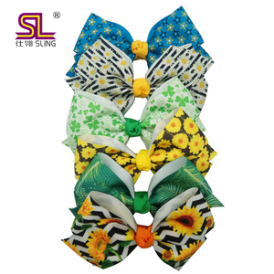 ダイヤモンドヘアボウ付きポリエステルリボンボウ - Product Image 2