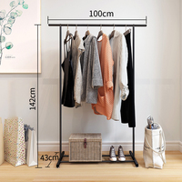 GG16 Séchoir à linge en acier inoxydable Meubles de chambre à coucher Présentoir de magasin de vêtements Cintre multifonction