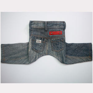 מותאם אישית כפתור עיצוב מכנסי כותנה מחמד מכנסי ג 'ינס קלאסי של כלב גדול בינוני קטן - Product Image 5