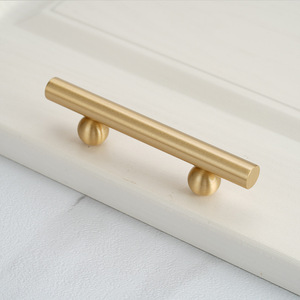 Solid Brass Elegant Modern Bar Pull, Solid Brass Single Hole <strong>Handle</strong> for <strong>Flush</strong> Mount on Cabinet and Furniture - Product Image 3