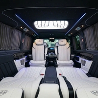 Kit de mise à niveau intérieur noir et blanc pour Mercedes Vito V250 V300 W447, écran tactile arrière, table, sièges en cuir VIP, éclairage de plafond OEM