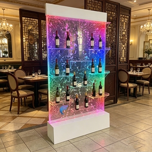 Acrylic Water <b>Wall</b> Panel With LED Lights Modern Freestanding Room Divider For Bar Or Home Decor - Product Image 5