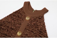 Ensemble deux pièces pour femmes OUDIAN Boutique, robe élégante en tricot sans manches, cardigan en tricot