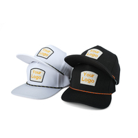 Fabricant ODM Vente en gros Casquettes de baseball à visière incurvée réglable à 5 panneaux, visière plate, casquette de camionneur, logo brodé personnalisé