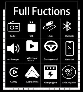 Radio Reproductor de Video <span class=keywords><strong>MP4</strong></span> MP5 para Coche, Pantalla Táctil Retráctil Automática de 7 Pulgadas, 1 Din, con BT GPS y Soporte para Android Auto y Carplay - Product Image 6