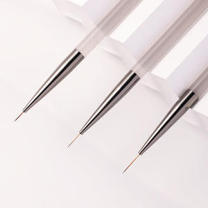 Stylo à ongles en acrylique à rayures françaises, poils en nylon doux pour dessin 3D, ligne fine, gel UV, manucure - Product Image 5