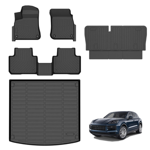 Juegos completos de lujo personalizados alfombrillas para coche, funda protectora para asiento trasero de coche, alfombrillas para maletero de carga para Porsche Cayenne 2020-2025 9YA, alfombrillas interiores - Product Image 1