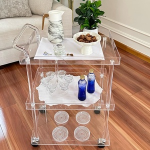 <span class=keywords><strong>Carrello</strong></span> portaoggetti in acrilico per cucina e soggiorno, scaffale mobile con maniglia e ruote bloccabili, <span class=keywords><strong>carrello</strong></span> multiuso per la casa - Product Image 3