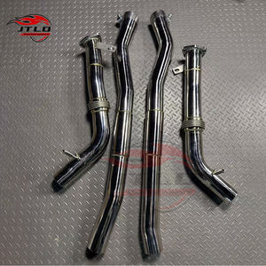 Para <span class=keywords><strong>Audi</strong></span> RSQ8 SQ8 <span class=keywords><strong>SQ7</strong></span> 4.0L <span class=keywords><strong>V8</strong></span> Turbocompresor Downpipe y tubo delantero hecho de acero inoxidable para piezas de sistema de escape de rendimiento - Product Image 4