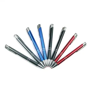 high quality red white metal writing touch screen pen in metal