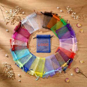 13x18cm Plain Organza <b>Bags</b> Drawstring Jewelry Pouch Small Mesh Multicolor Gift <b>Bags</b> for Wedding Christmas Wrapping China Model - Product Image 1
