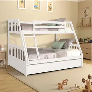 简约现代全实木双层床多功能儿童床