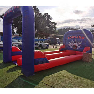 Nouvelle vente jeu de carnaval pistes de bowling gonflables Double piste de bowling gonflable avec quilles à vendre - Product Image 6