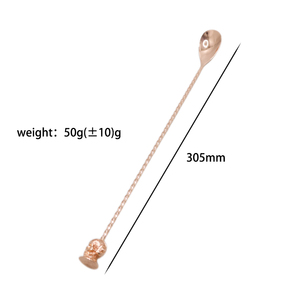 Cuillère à cocktail en métal de 30cm par le fabricant Outils de bar essentiels-Cuillères de bar - Product Image 3