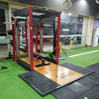 Equipo de gimnasio Power Racks Levantamiento de pesas Entrenamiento de fuerza Jaula comercial para el hogar Estante de sentadillas con plataforma