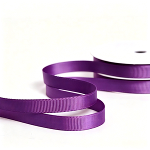 Customizable sizes <b>Purple</b> High-quality Grosgrain Ribbon for packaging gift boxes Bulk orders are more affordable - Product Image 3