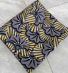 Mikemaycall <span class=keywords><strong>Tissu</strong></span> Imprimé Ankara de Haute Qualité Grand 6 Yards Ghana Golden Satin Royal <span class=keywords><strong>Wax</strong></span> Lace Fabrics - Product Image 1