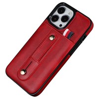Étui de téléphone en cuir PU pour iPhone 14 étui de luxe pour téléphone couverture arrière de téléphone Nouvelle arrivée Design Push Card Holder
