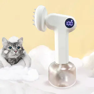 Machine à bulles intelligente pour bain d'animaux domestiques Produit de toilettage et de brossage écologique pour chiens chats en plastique caoutchouc