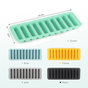 แม่พิมพ์ทำน้ำแข็งซิลิโคน10แบบนำกลับมาใช้ได้,ถาด DIY สำหรับใส่เครื่องดื่มทรงไส้กรอก - Product Image 4