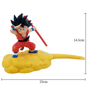 Figurine d'<span class=keywords><strong>action</strong></span> de personnage d'anime avec pose dynamique, base nuage jaune, bâton rouge, modèle de collection en PVC premium pour les fans d'anime - Product Image 4
