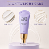 Crème Visage au Collagène et Peptides 50ml – Soin Visage Végétalien OEM Hydratation Profonde, Douceur, Confort, Lueur Soyeuse, Peau Raffermie