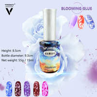 Esmalte de Uñas Transparente con Degradado Ámbar, Pegamento Transparente para Decoración de Uñas