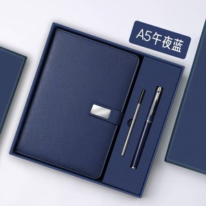 Promo kinh doanh bán buôn sang trọng A5 Nhật Ký chai thiết lập tùy chỉnh PU da A5 máy tính xách tay quà tặng thiết lập với bút, nhiệt Mug và USB - Product Image 5