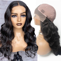 Wig Grosir Wig Alami Brasil Wig Rambut Manusia Renda Depan Yexin Virgin Wig Rambut Peru untuk Wanita Hitam Gelombang Tubuh