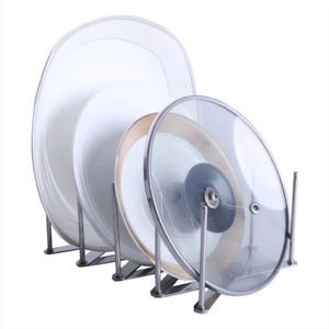 Organizzatori pieghevoli per coperchi per pentole, portapiatti per riporre articoli per la casa, vaschetta per dispensa e supporto per Rack per coperchio per pentole - Product Image 2