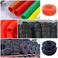 Tuyau flexible en plastique corrugué en spirale en carbone HDPE avec soudure pour drainage souterrain, égouts et protection des câbles