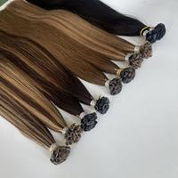 Nouvel Arrivage Extensions de Cheveux Russes 100% Vierge Remy Lisses à Pointe Plate Double Drawn Pré-Collées 30 Pouces Cheveux d'un Seul Donneur Personnalisables