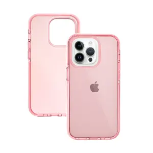 高品质防震透明TPU TPE手机外壳，适用于iPhone 14 13 Pro最大空间保险杠后盖