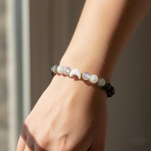 Bracelet en cristal phases lunaires - Vente en gros <span class=keywords><strong>de</strong></span> perles <span class=keywords><strong>de</strong></span> <span class=keywords><strong>pierre</strong></span> <span class=keywords><strong>de</strong></span> <span class=keywords><strong>lune</strong></span> et <span class=keywords><strong>de</strong></span> cristal, bijoux <span class=keywords><strong>de</strong></span> guérison énergétique - Product Image 3