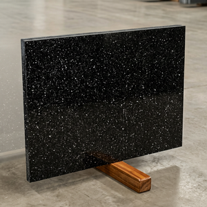 Silo BG1427 Black Galaxy Marble Small Slab Polished Natural Stone Countertop Premium Quality Traditional Design 5 Year Warranty - Product Image 1
