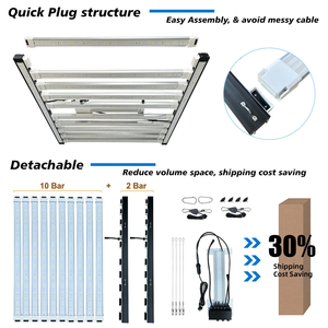 Luz de cultivo LED de 3 canales con programa inteligente de 600W y 680W con LM301H EVO PPFD equilibrado 8 + 2 bar Luz LED de cultivo de espectro completo - Product Image 5