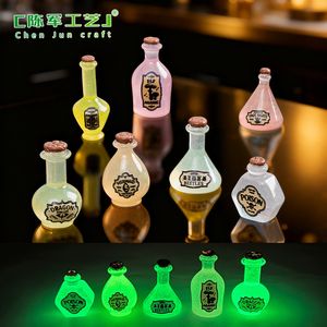 Bouteille de potion magique de simulation de couleur Weij, accessoires de décoration de scène DIY en granulés mignons, petites décorations en résine de bureau - Product Image 2