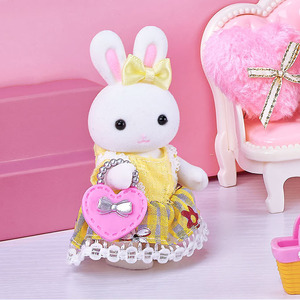 2025 filles nouvelle maison de jeu jouer lapin maison de poupée jouets Mini Double pont <span class=keywords><strong>lit</strong></span> semblant jouer lapin maison accessoires jouets - Product Image 5
