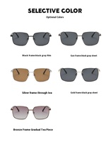 Lunettes de soleil métal petit cadre carré pour hommes femmes UV Protection nuances lunettes mode classe lunettes de soleil polarisées personnalisées