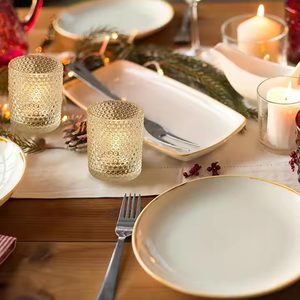 Clair <span class=keywords><strong>pas</strong></span> <span class=keywords><strong>cher</strong></span> ensemble de 12 bougeoirs en gros verre usine pot de bougie vide luxe simple verre bougie pot navire - Product Image 4